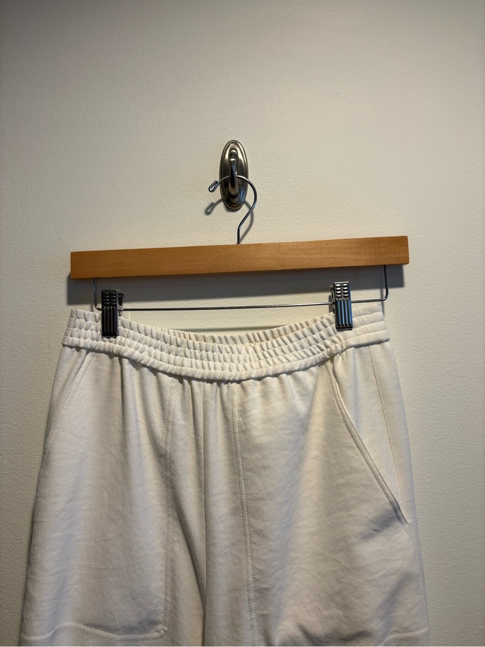 Tibi || Chalky Drape Plashet Jogger Pants Off White XS - Picture 3 of 9